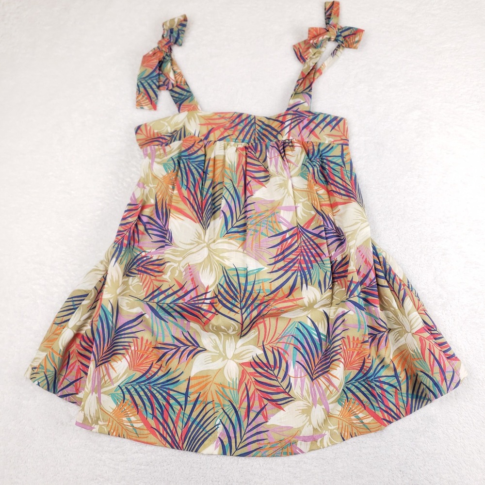 Sears Maternity Wear Floral Tie Shoulder Top Medium Multicolored Vintage 70s